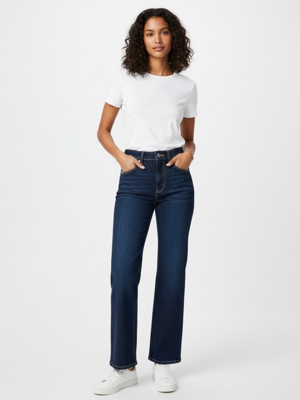 NWT SPANX Lycra FitSense Kick Flare Jeans Hayward Wash Dark Indigo Blue Size 10